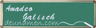 Amadeo Galisch Visitenkarte